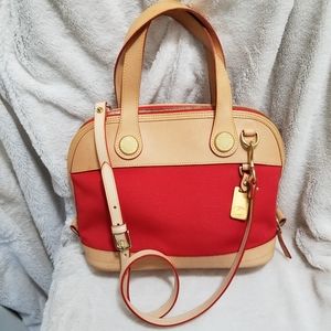 DOONEY & BOURKE RED CABRIOLET B02741 SATCHEL